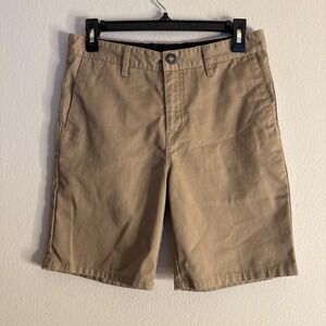 Volcom Chino Shorts 30 Men's Medium Khaki Flat Front Corpo Class
